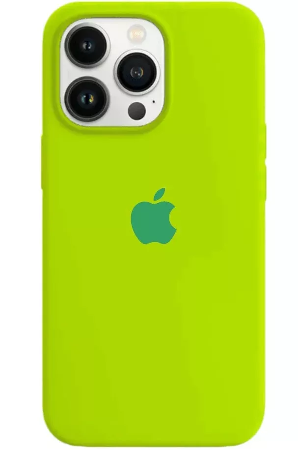 Чехол Silicone Case Full для Apple iPhone 11 Fluorescent green - фото 1