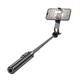 Моноподы, селфи-палки Hoco K21 Stream aluminum alloy live broadcast holder Black (6942007609975)
