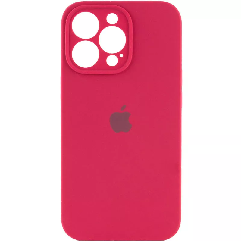 Чохол Silicone Case Full Camera для Apple iPhone 13 Pro Max Rose Red - фото 1