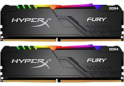 Оперативна пам'ять Kingston DDR4 64GB (2x32GB) 3600MHz HyperX Fury RGB (HX436C18FB3AK2/64) Black