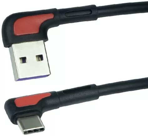 Кабель Remax L-Type USB-A - Type-C 25w 5a 1м cable Black (RC-181a) - фото 1