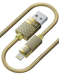 Кабель Luxe Cube Premium USB-A - Lightning 10.5w 1м cable Gold - фото Кабель Luxe Cube Premium USB-A - Lightning 10.5w 1м cable Gold