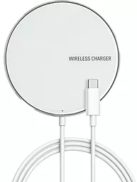 Беспроводное (индукционное) зарядное устройство Vinga Magnetic Wireless Charger 10W White (VCHAMS)