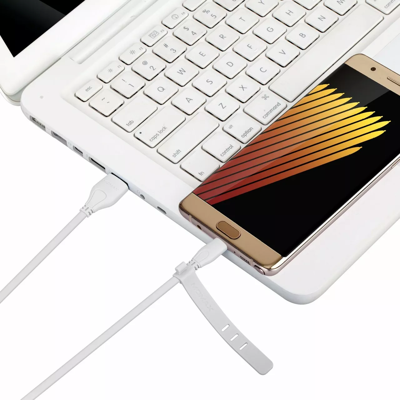 Кабель Momax Go Link USB-A - Type-C 12w 2.4a 1м cable White (DTA7W) - фото 5