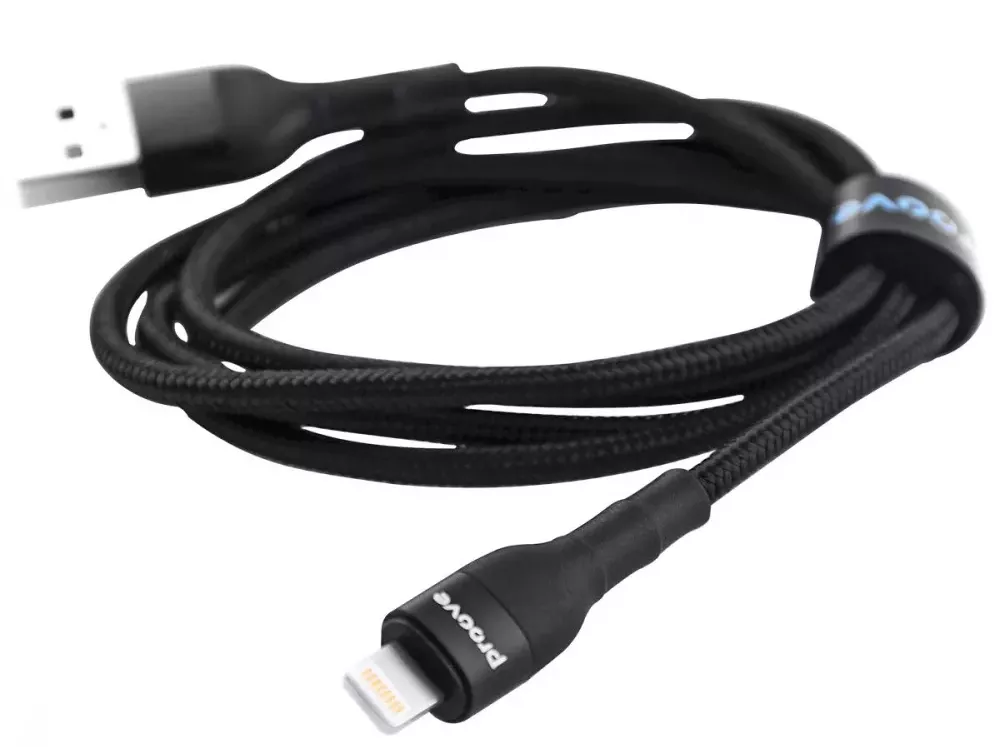 Кабель Proove Weft Weft USB-A - Lightning 12w 2.4a 1м cable Black (CCWF20001101) - фото 2