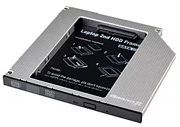 Карман для HDD Grand-X 2.5" в отсек привода ноутбука SATA2/SATA3 Slim 9.5мм (HDC-24С) - фото Карман для HDD Grand-X 2.5" в отсек привода ноутбука SATA2/SATA3 Slim 9.5мм (HDC-24С)