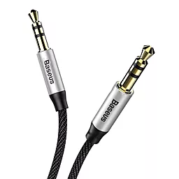 Аудио кабель Baseus Yiven M30 AUX mini Jack 3.5mm M-M Cable 1 м чёрный/серебристый (CAM30-BS1)