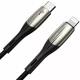 Кабель USB PD Baseus Horizontal 2M USB Type-C - Lightning Cable Black (CATLSP-B01)