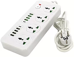 Сетевой фильтр (удлинитель) Voltronic ТВ-Т91 4 розетки 8xUSB-A-2xUSB-C 2M c выключателем белый - фото Сетевой фильтр (удлинитель) Voltronic ТВ-Т91 4 розетки 8xUSB-A-2xUSB-C 2M c выключателем белый