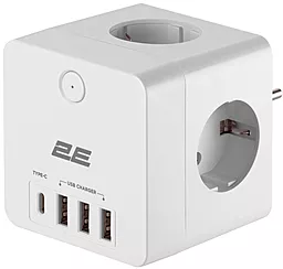 Мережевий зарядний пристрій 2E 20W 3.4А 3xUSB-A-1xC White (2E-AD431WH)