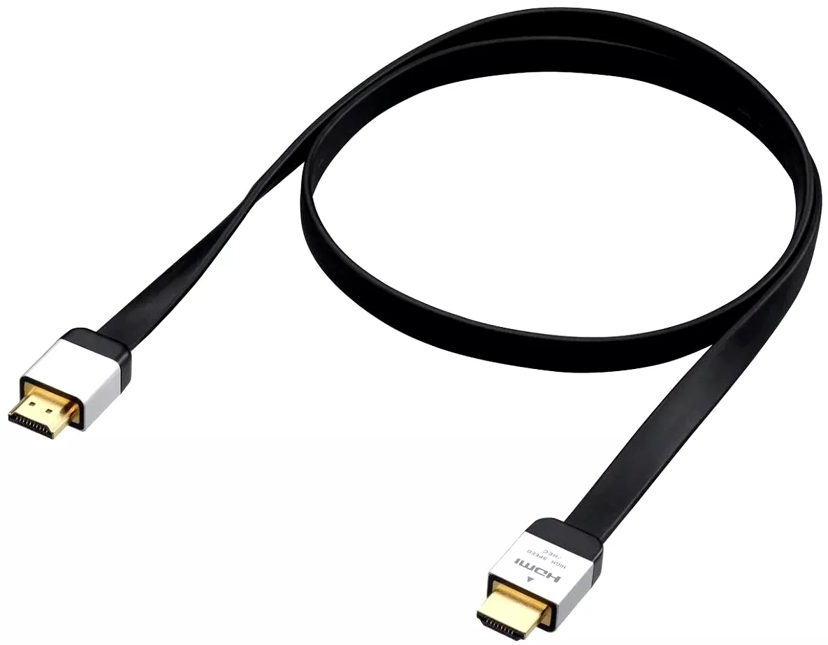 Видеокабель HDMI Slim High-Speed with Ethernet V2.0 2m Black Veron - фото 2