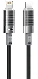 Кабель XO NB-Q282A Brushed Silicone USB Type-C - Lightning 27w 3a 1м PD cable Black - фото Кабель XO NB-Q282A Brushed Silicone USB Type-C - Lightning 27w 3a 1м PD cable Black