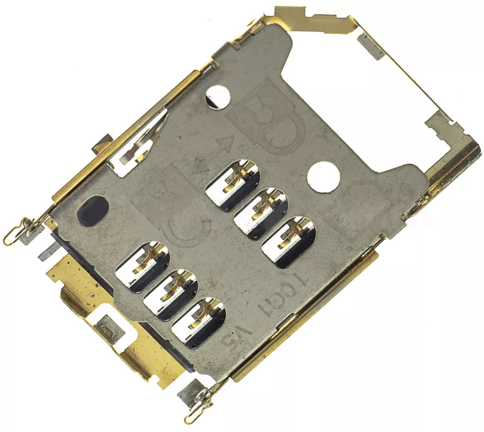 Коннектор SIM-карты Nokia C6-01 / E5-00 / X5-01 Black - фото 1