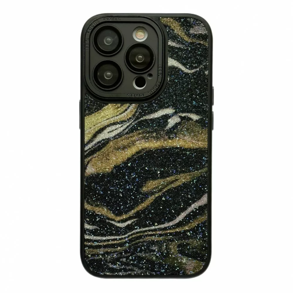 Чохол 1TOUCH Glitter Marble Case для Apple iPhone 14 Pro Black - фото 1