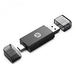 Картрідер HP OTG USB 3.1 Type-C - USB/SD/TF (DHC-CT102) Black - фото Картрідер HP OTG USB 3.1 Type-C - USB/SD/TF (DHC-CT102) Black