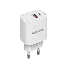 Сетевое зарядное устройство Canyon 20w PD USB-C/USB-A ports charger white (CNE-CHA20W04) - фото Сетевое зарядное устройство Canyon 20w PD USB-C/USB-A ports charger white (CNE-CHA20W04)