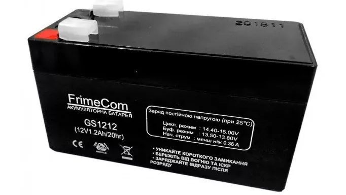 Аккумуляторная батарея FrimeCom 12V 1.2AH (GS1212) AGM - фото 1