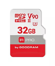 Карта пам'яті GooDRam microSDHC 32GB IRDM PRO UHS-II U3 V90 + SD-адаптер (IRP-M9BA-0320R11) - мініатюра 2