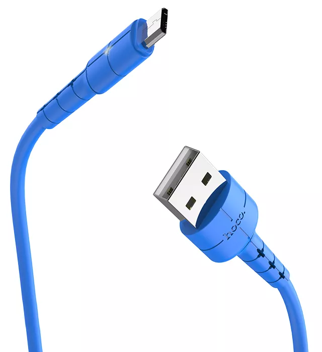 Кабель Hoco X30 Star USB-A - micro USB 10w 1.2м cable Blue - фото 3