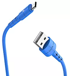 Кабель Hoco X30 Star USB-A - micro USB 10w 1.2м cable Blue - миниатюра 3 Кабель Hoco X30 Star USB-A - micro USB 10w 1.2м cable Blue - миниатюра 3