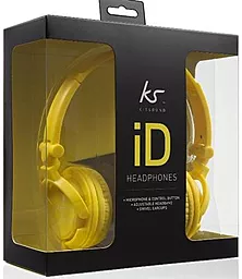 Наушники KS iD Headphones with Mic Yellow - миниатюра 4