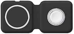 Беспроводное (индукционное) зарядное устройство быстрой QI зарядки ColorWay Duo Charger 15W for iPhone Black (CW-CHW32Q-BK)