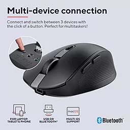 Компьютерная мышка Trust Ozaa Compact Multi-Device Wireless Black (24819) - миниатюра 8