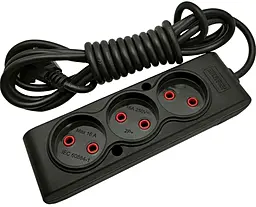 Мережевий фільтр (подовжувач) Tecco 4000w 16a 3м 3 розетки чорний (8681277843280) - фото Мережевий фільтр (подовжувач) Tecco 4000w 16a 3м 3 розетки чорний (8681277843280)