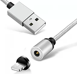 Кабель NINJA Magnetic USB-A - Lightning 10w 1м cable Silver - фото Кабель NINJA Magnetic USB-A - Lightning 10w 1м cable Silver