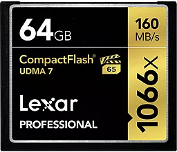 Карта пам'яті Lexar 64GB Compact Flash 1066x Professional (LCF64GCRB1066)