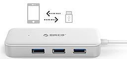 USB Type-C хаб Orico TC4U-U3-SV-BP White - миниатюра 5