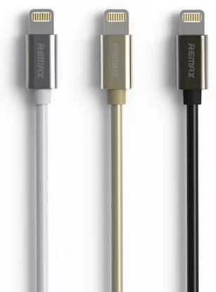 Кабель Remax Emperor USB-A - Lightning 12w 2.4a 1м cable Silver (RC-054i) - фото 2
