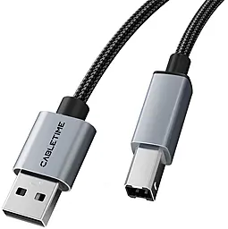 Шлейф (Кабель) Cabletime USB 2.0 AM/BM 2м чорний (CA915217) - фото Шлейф (Кабель) Cabletime USB 2.0 AM/BM 2м чорний (CA915217)