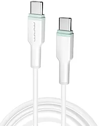 Кабель WUW X205 USB Type-C - Type-C 65w 3.25a 1м PD cable White - фото Кабель WUW X205 USB Type-C - Type-C 65w 3.25a 1м PD cable White