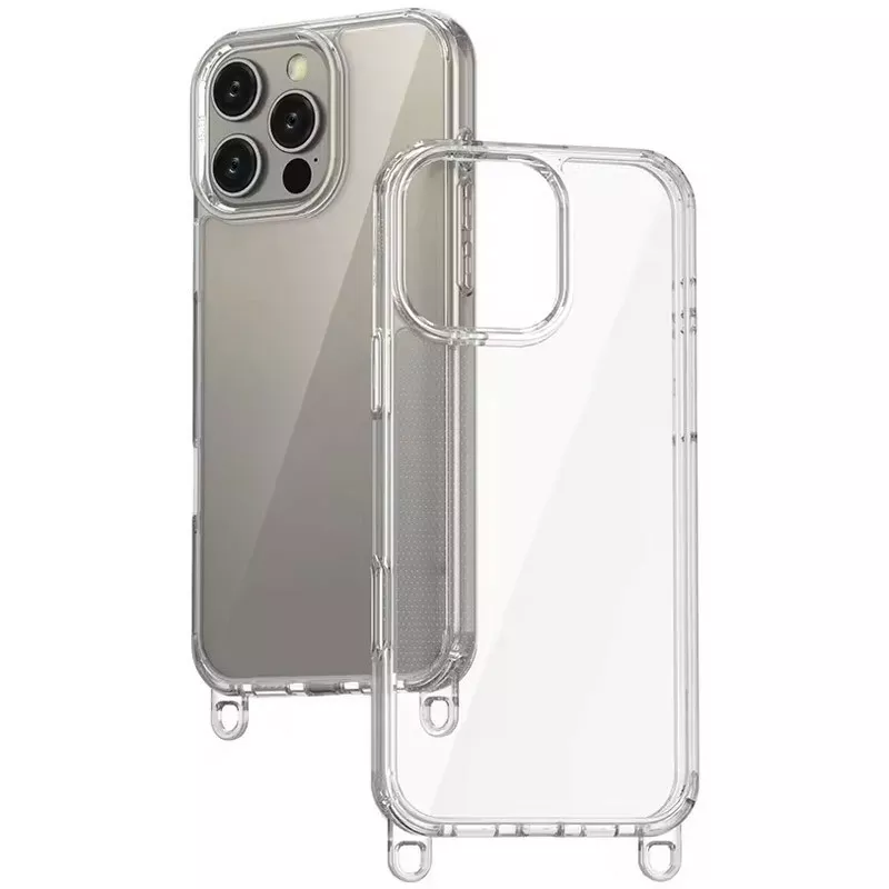 Чехол Epik Clear Case with Strap для Apple iPhone 12 Pro Max Light Pink - фото 6