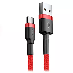 USB Кабель Baseus Cafule 3A USB Type-C Cable Red (CATKLF-B09)