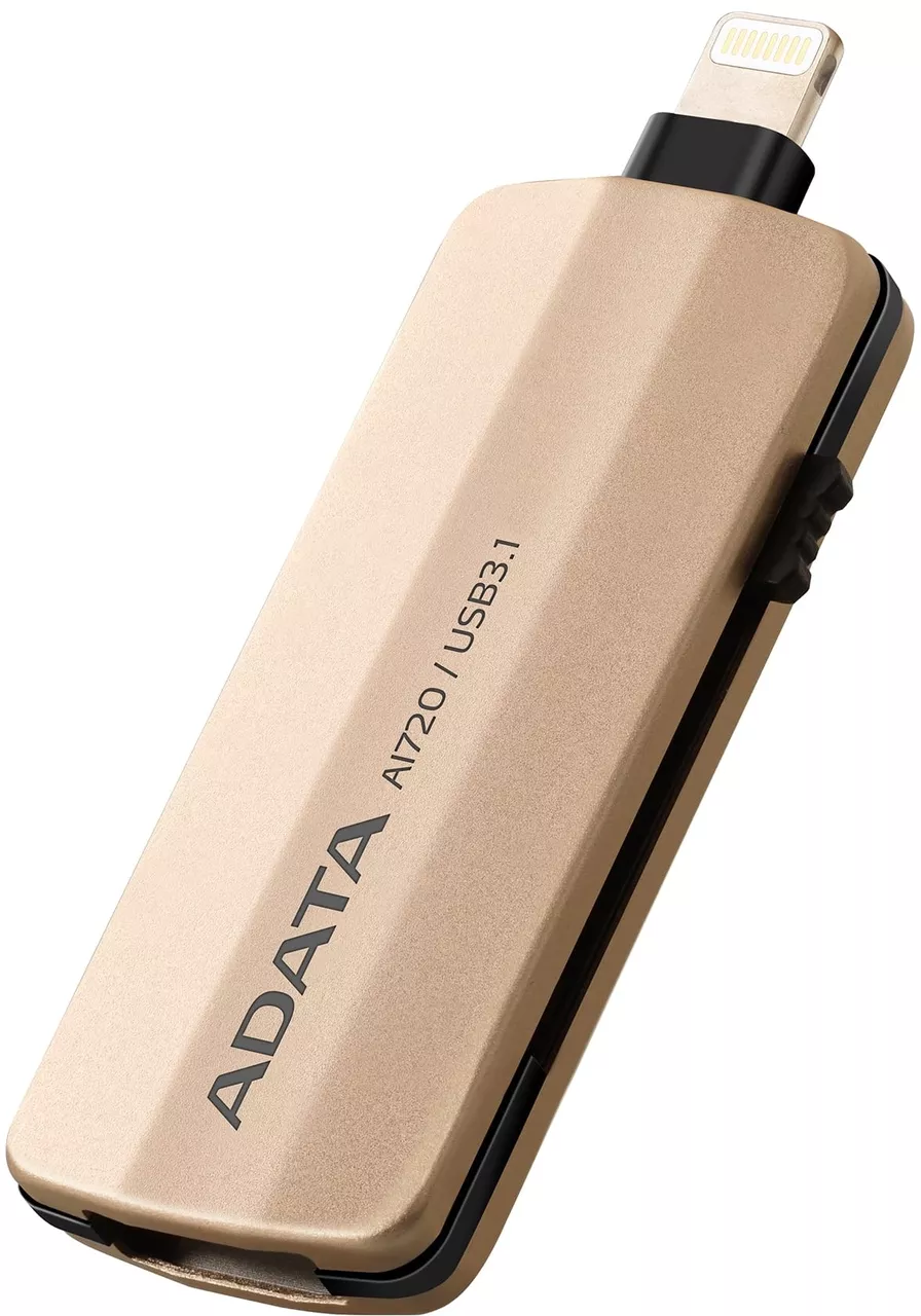 Флешка ADATA USB 3.1 64GB AI720 (AAI72064GCGD) Golden - фото 3