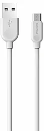 Кабель Borofone BX14 USB-A - micro USB 12w 2.4a 2м cable White - фото Кабель Borofone BX14 USB-A - micro USB 12w 2.4a 2м cable White