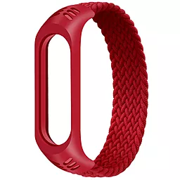 Сменный ремешок для фитнес трекера Braided Solo Loop для Xiaomi Mi Band 3/4/5/6 (S) Красный
