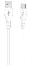 Кабель Walker C585 USB-A - Type-C 15w 3a 1м cable White - фото Кабель Walker C585 USB-A - Type-C 15w 3a 1м cable White