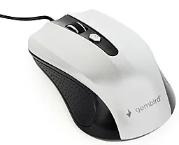 Компьютерная мышка Gembird USB (MUS-4B-01-BS) Black/Silver - фото Компьютерная мышка Gembird USB (MUS-4B-01-BS) Black/Silver