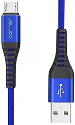 Кабель USB Jellico KDS-25 15W 3A micro USB Cable Blue - миниатюра 2