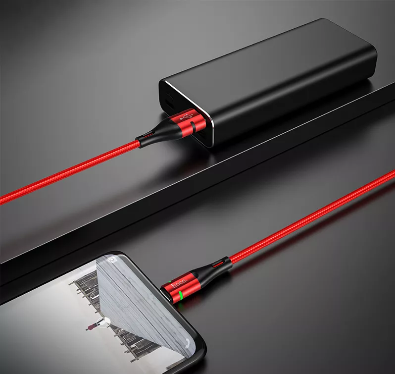 Кабель Hoco U93 Shadow USB-A - micro USB 12w 2.4a 1.2м cable Red - фото 4