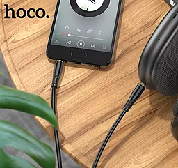 Аудіо кабель Hoco UPA25 AUX mini Jack 3.5mm M/M Cable 1 м black - мініатюра 4
