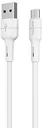 Кабель Borofone BX30 USB-A - micro USB 12w 2.4a 1м cable White