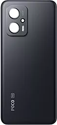 Задняя крышка корпуса Xiaomi Poco X4 GT со стеклом камеры Black - фото Задняя крышка корпуса Xiaomi Poco X4 GT со стеклом камеры Black