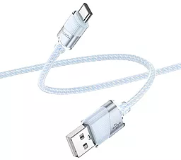 Кабель Hoco U132 USB-A - Type-C 15w 3a 1.2м cable sky Blue - миниатюра 2 Кабель Hoco U132 USB-A - Type-C 15w 3a 1.2м cable sky Blue - миниатюра 2