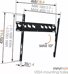 Кронштейн для телевізора Vogels MA3010 - мініатюра 4 Кронштейн для телевізора Vogels MA3010 - мініатюра 4