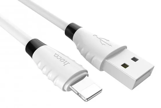 Кабель Hoco X27 Excellent USB-A - Lightning 10w 1.2м cable White - фото 3