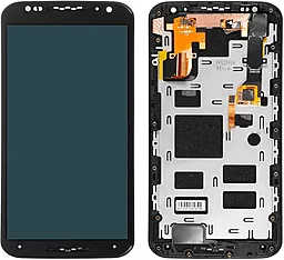 Дисплей Motorola Moto X2 (XT1085, XT1092, XT1093, XT1095, XT1096, XT1097) з тачскріном і рамкою, Black